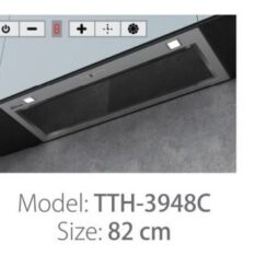 هود مخفی90 سانتی تکنو استیل و درب شیشه ای  TTH-3948S